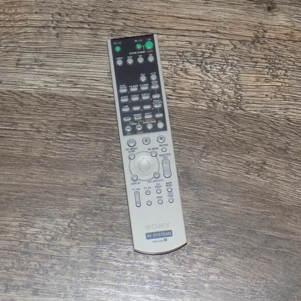 Sony Remote Control‎ RM-U66 AV System 2 Silver Good OEM Replacement